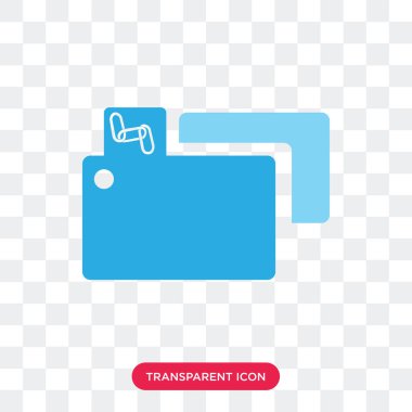 Saydam arka plan üzerinde klasör lo izole klasör vektör simgesi