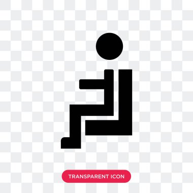 saydam arka plan üzerinde izole Engelli adam vektör simge, dis