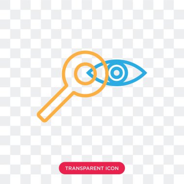 Saydam arka plan üzerinde arama lo izole arama vektör simgesi