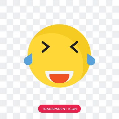 Gülümseme vektör simge gülüyor şeffaf arka plan üzerinde L izole