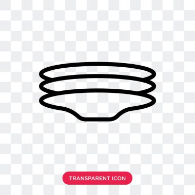 Saydam arka plan üzerinde yemekler lo izole yemekleri vektör simgesi