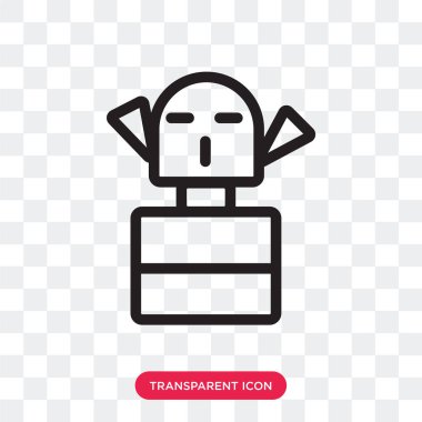 İzole canavar vektör simge şeffaf arka plan üzerinde canavar 