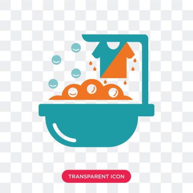 Saydam arka plan üzerinde Çamaşırhane izole Çamaşırhane vektör simgesi 