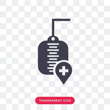 Saydam arka plan üzerinde Tran izole kan nakli vektör simgesi