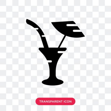 Saydam arka plan üzerinde Cocktai izole kokteyl vektör simgesi