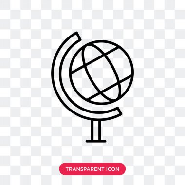 Saydam arka plan üzerinde dünya küre logo tasarımı izole dünya vektör simge