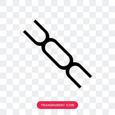 Saydam arka plan üzerinde zincir logo izole zincir vektör simgesi