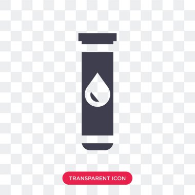 Saydam arka plan üzerinde kan izole kan testi vektör simgesi