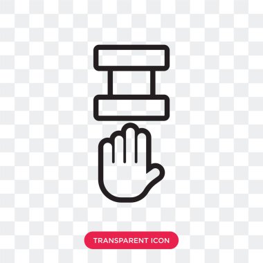 Saydam arka plan üzerinde Availa izole kullanılabilir vektör simgesi