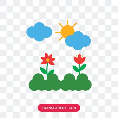 Saydam arka plan üzerinde çiçek izole çiçek vektör simgesi 