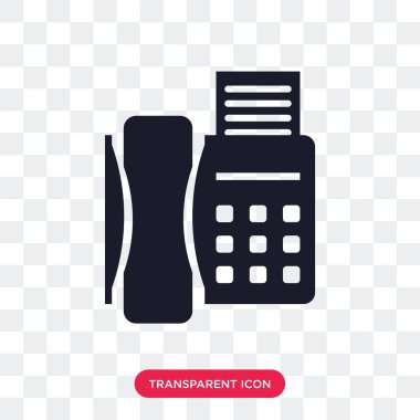 Saydam arka plan üzerinde Teleph izole telefon vektör simgesi