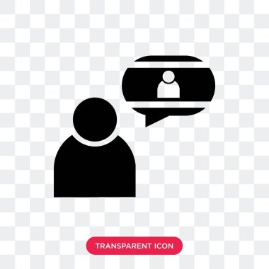 Saydam arka plan üzerinde Talk logosu d izole vektör simge konuşmak