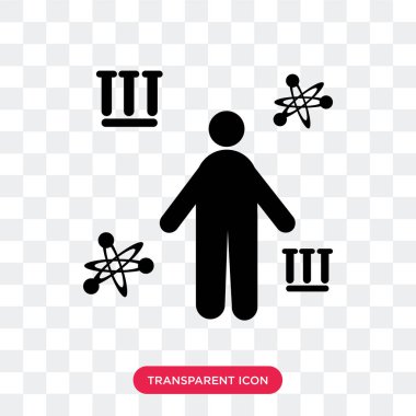 Saydam arka plan üzerinde Scient izole bilim adamı vektör simgesi