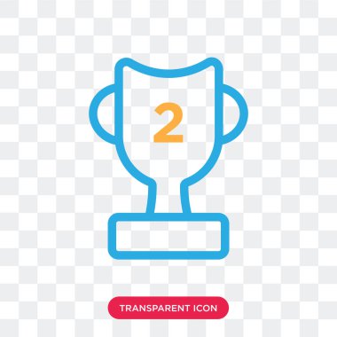 Saydam arka plan üzerinde kupa lo izole kupa vektör simgesi