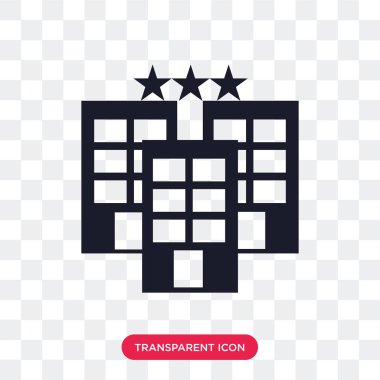 Hotel vector Icon şeffaf arka plan üzerinde otel logo izole