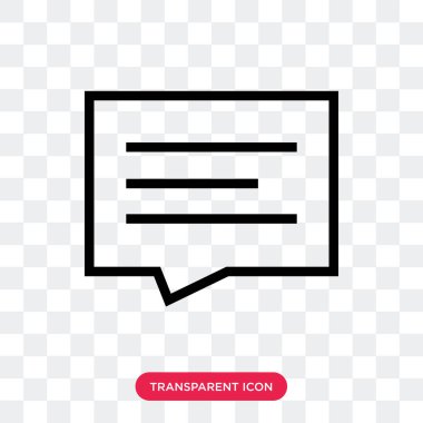 Saydam arka plan üzerinde sohbet logo d izole sohbet vektör simgesi