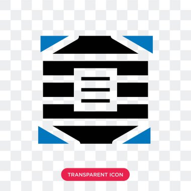 Saydam arka plan üzerinde kutu logo des izole kutusu vektör simgesi