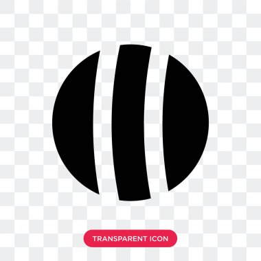 Saydam arka plan üzerinde Beach izole plaj topu vektör simgesi