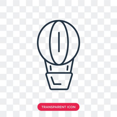 Saydam arka plan üzerinde hava balon logo tasarımı izole hava balon vektör simgesi