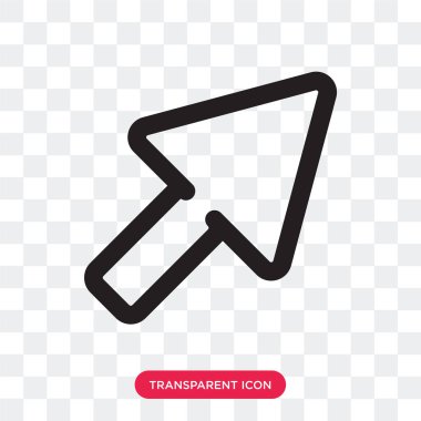 Saydam arka plan üzerinde imleç lo izole imleç vektör simgesi