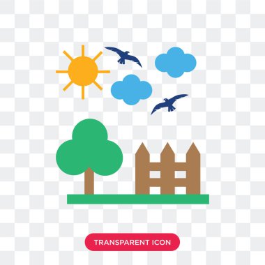 Saydam arka plan üzerinde Bahçe lo izole Bahçe vektör simgesi