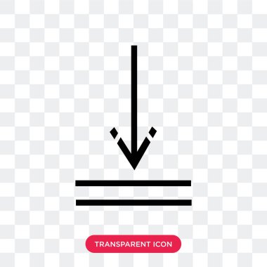 Download şeffaf arka plan üzerinde Downloa izole vektör simge