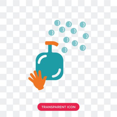 Saydam arka plan üzerinde sabun logosu d izole sabun vektör simgesi