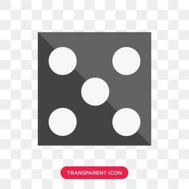 Saydam arka plan üzerinde Die logo des izole vektör simge ölmek