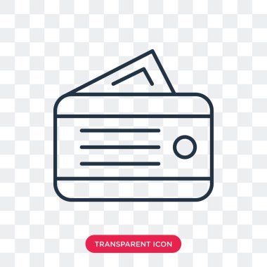 Saydam arka plan üzerinde m-cüzdan logo tasarımı izole cüzdan vektör simgesi