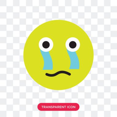 Saydam arka plan üzerinde izole ağlayan vektör simge lo ağlıyor