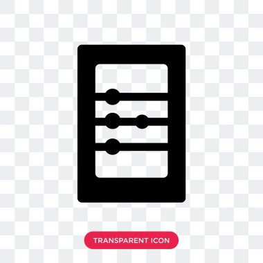 Saydam arka plan üzerinde abaküs lo izole abacus vektör simgesi