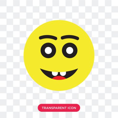 Saydam arka plan üzerinde mutlu logosu izole mutlu vektör simgesi