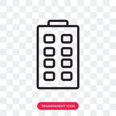 Uzaktan kumanda vektör simgesi üzerinde şeffaf arka plan izole