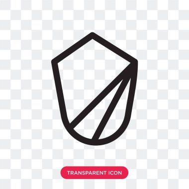 Saydam arka plan üzerinde kalkan lo izole kalkan vektör simgesi