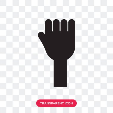 Saydam arka plan üzerinde eller logo izole eller vektör simgesi