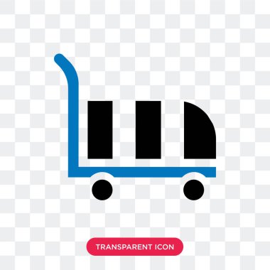 Saydam arka plan üzerinde sepeti logosu d izole vektör simge sepeti