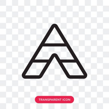 Saydam arka plan üzerinde Tipi logo d izole tipi vektör simgesi