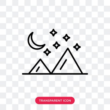 Saydam arka plan üzerinde yatsı namazı logo tasarımı izole yatsı namazı vektör simgesi