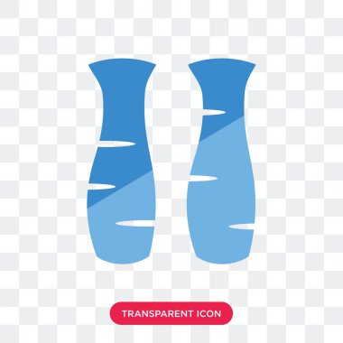 Saydam arka plan üzerinde izole arka bacakları yan vektör simgesi