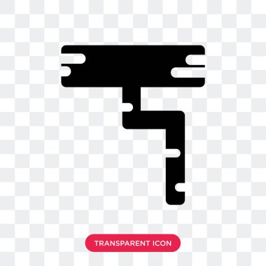 Saydam arka plan üzerinde kaynakçı lo izole kaynakçı vektör simgesi