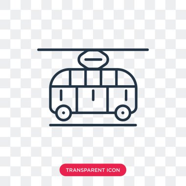 Saydam arka plan üzerinde tramvay logo tasarımı izole tramvay vektör simgesi