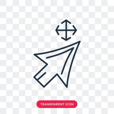 Saydam arka plan üzerinde hareket logo tasarımı izole vektör simgesi hareket