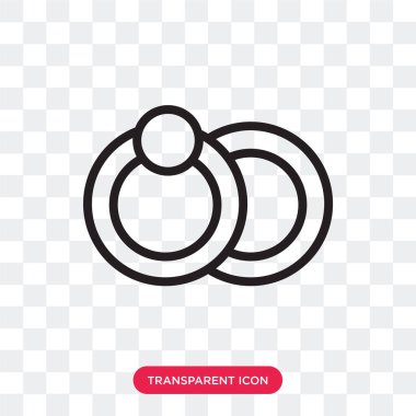 Yüzük şeffaf arka plan üzerinde yüzük logo izole simge vektör