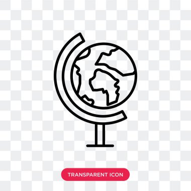 Saydam arka plan üzerinde dünya küre logo tasarımı izole dünya vektör simge