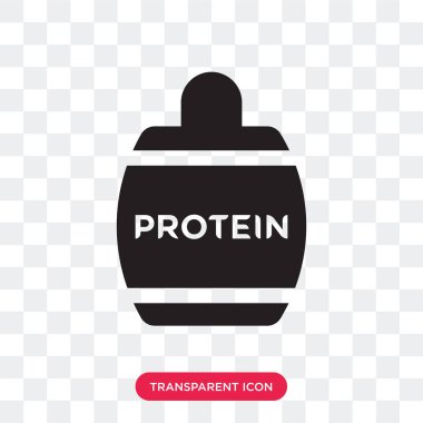 Saydam arka plan üzerinde Protein izole protein vektör simgesi