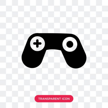 Saydam arka plan üzerinde oyun logo d izole oyun vektör simgesi