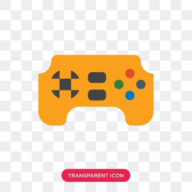 Saydam arka plan üzerinde Gamepad izole Gamepad vektör simgesi 