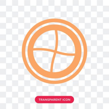 Saydam arka plan üzerinde frizbi izole frizbi vektör simgesi 