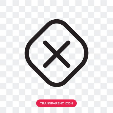 Saydam arka plan üzerinde iptal lo izole iptal vektör simgesi