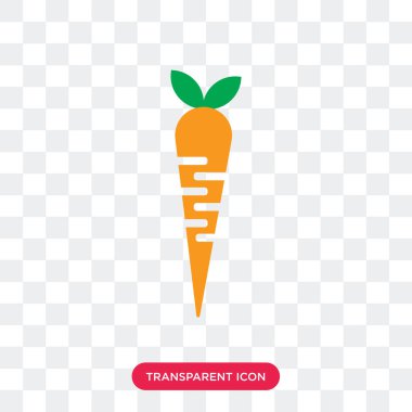 Saydam arka plan üzerinde havuç lo izole havuç vektör simgesi